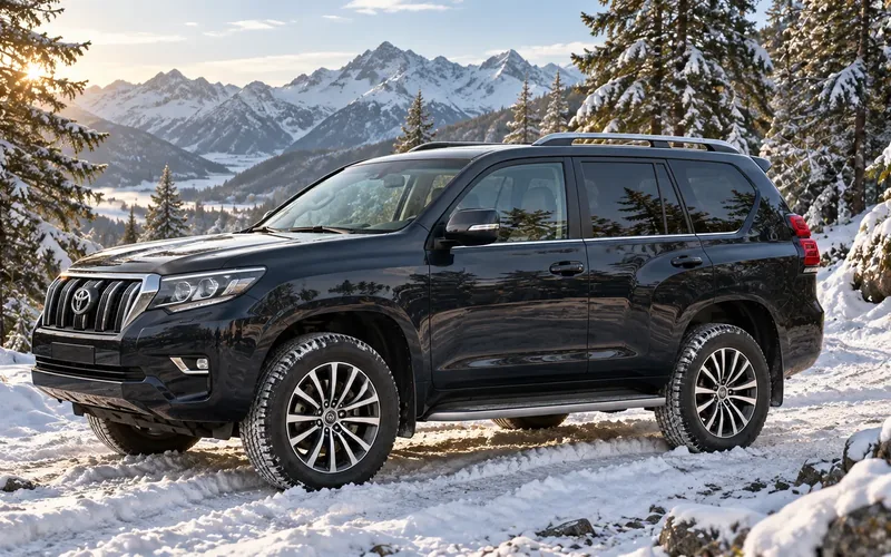 Toyota Land Cruiser in einer Winterlandschaft